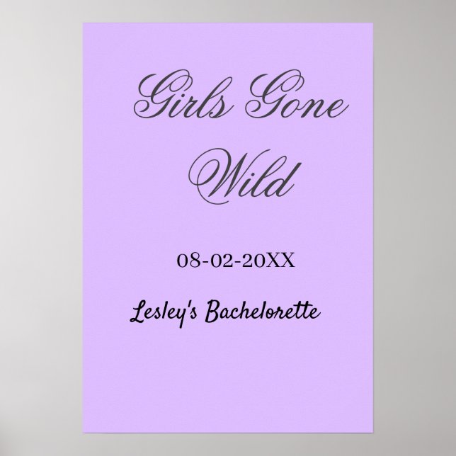 Affiche Nom de la fête de Bachelorette Girls Gone wild dat (Devant)