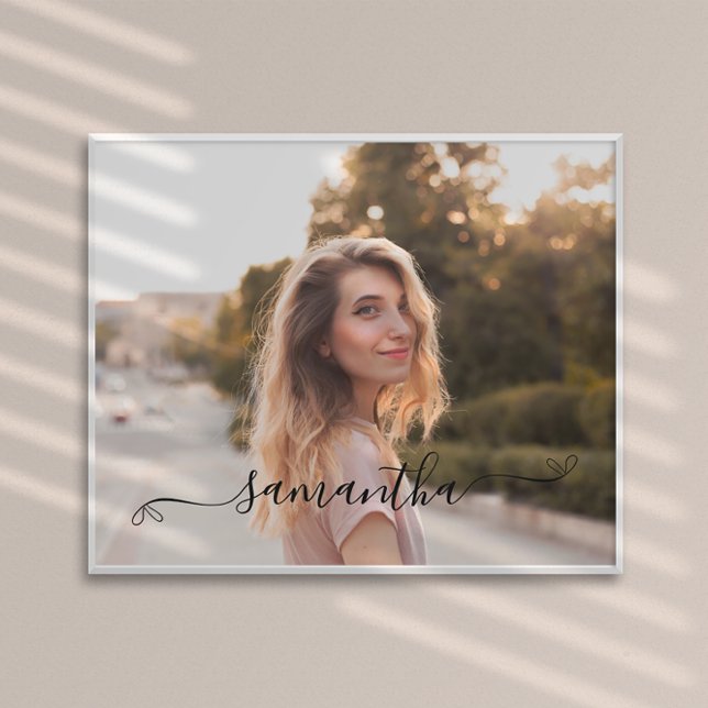 Affiche Nom de la signature de la boîte de découpe (Cute Bow Signature Name Poster)