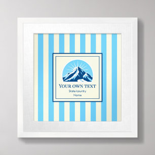Affiche nom de la station de ski Striped Mountain
