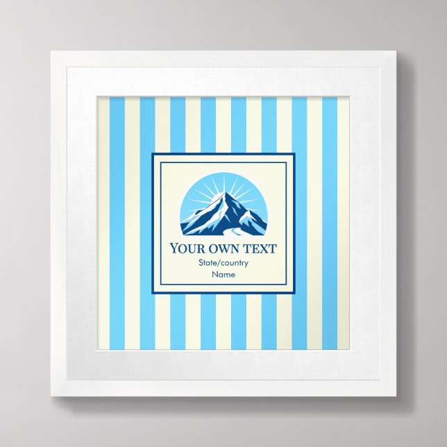 Affiche nom de la station de ski Striped Mountain (Créateur téléchargé)