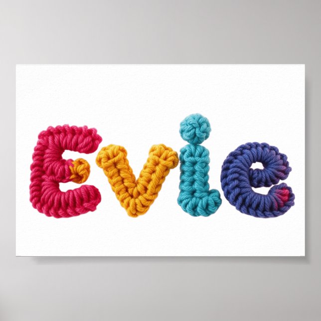 Affiche Nom de la vidéo dans le Motif Crochet dynamique (Devant)