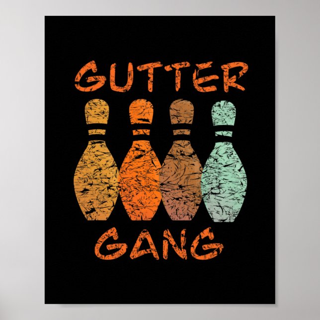 Affiche Nom de l'équipe de bowling Gutter Gang  (Devant)