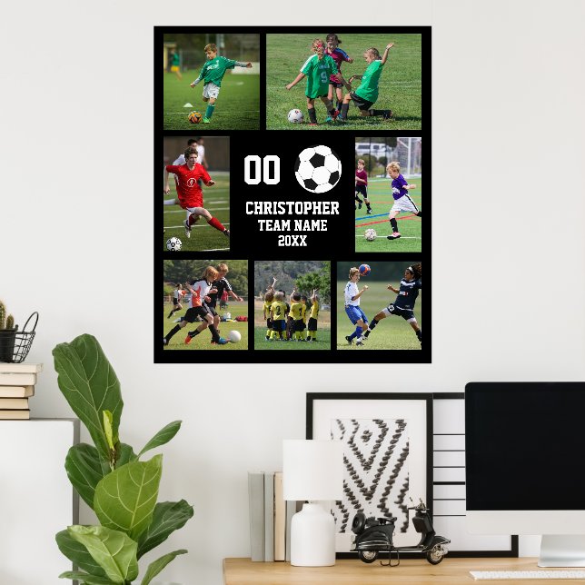 Affiche Nom de l'équipe de football Photo Collage (Bureau à domicile)