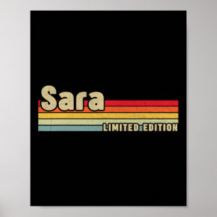 Affiche Nom de Sara Cadeau Personnalisé Anniversaire Amusa