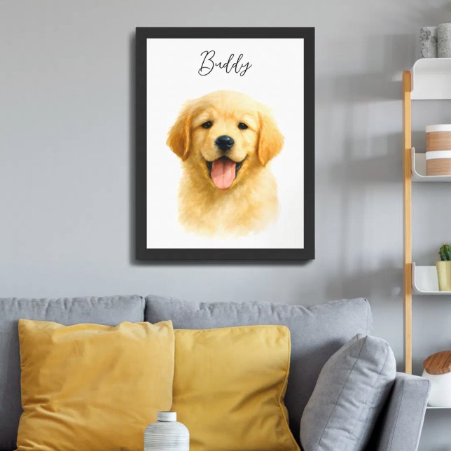 Affiche Nom de script de portrait de chien de compagnie à  (Créateur téléchargé)