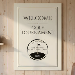 Affiche Nom de tournoi de golf classique Bienvenue