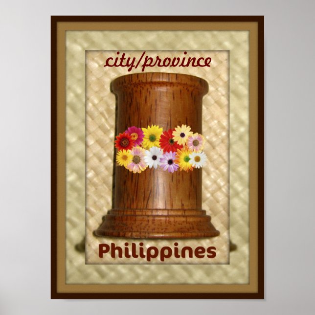 Affiche Nom de votre ville ou province des Philippines Pos (Devant)