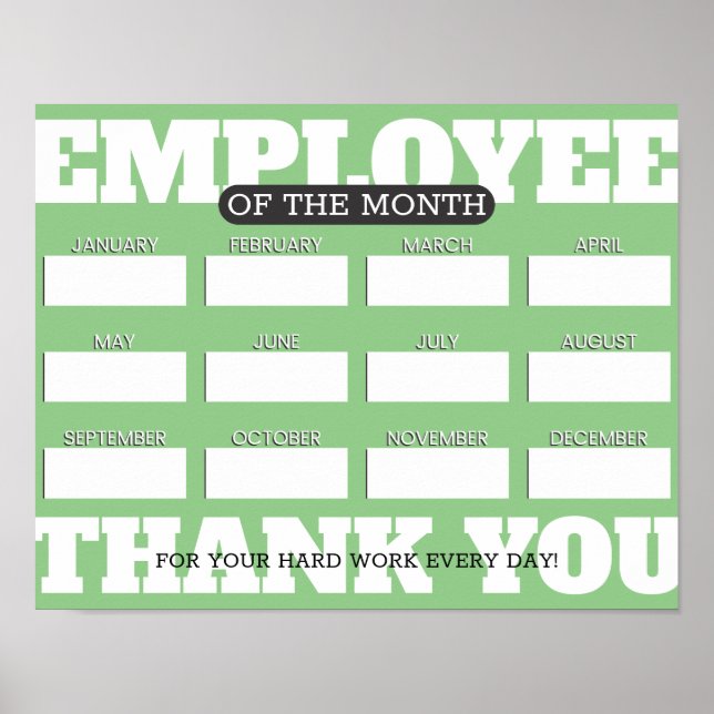 Affiche Nom d'écriture couleur personnalisé employé du moi (Devant)