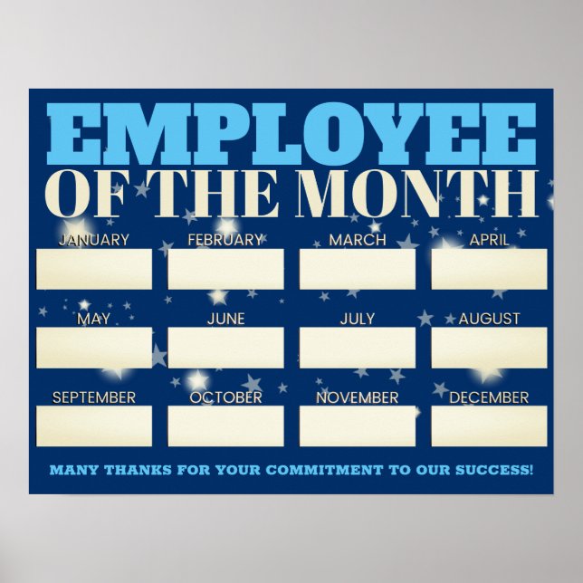 Affiche Nom d'écriture couleur personnalisé employé du moi (Devant)