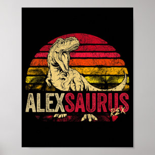 Affiche Nom drôle d'Alex Saurus Dinosaure Rex