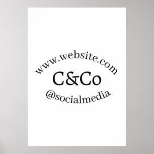 Affiche nom du logo lettre entreprise site web médias soci