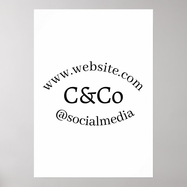 Affiche nom du logo lettre entreprise site web médias soci (Devant)