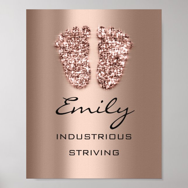Affiche Nom Emily Signifiant Nouvelle Parties scintillant  (Devant)