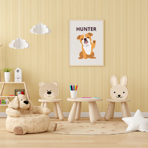 Affiche Nom Et Photo Du Chien Personnalisé