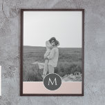 Affiche Nom et photo personnalisés minimalistes Pastel Pin<br><div class="desc">Nom et photo personnalisés minimalistes Pastel Pink</div>