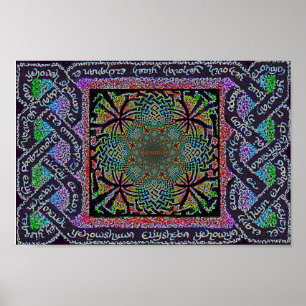 Affiche Nom hébreu chrétien celtique du noeud YHWH