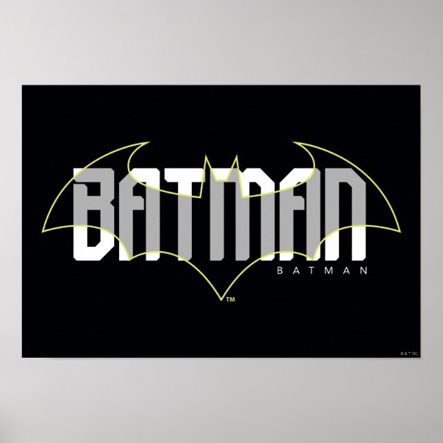 Affiche Nom Hi-Tech Graphique de Batman (Devant)