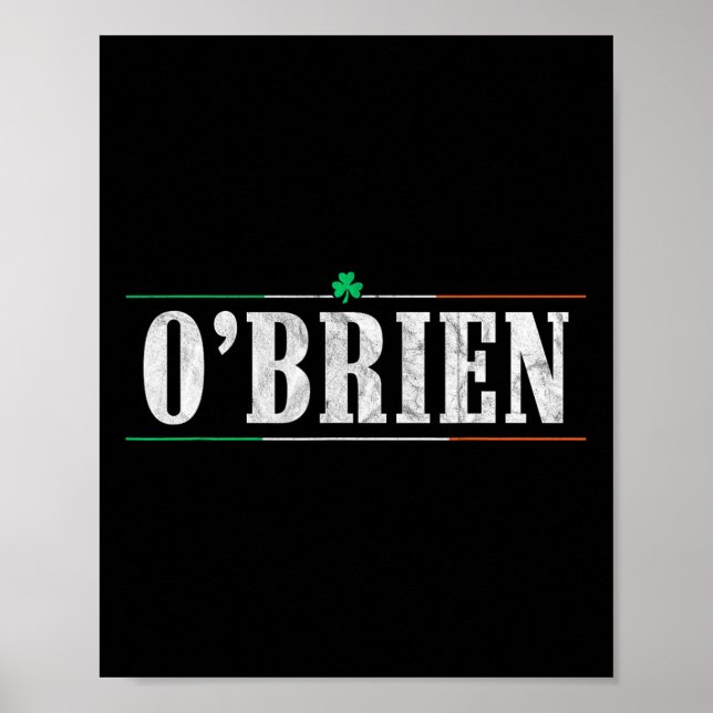 Affiche Nom irlandais O'brien - Saint-Patrick journée fami (Devant)