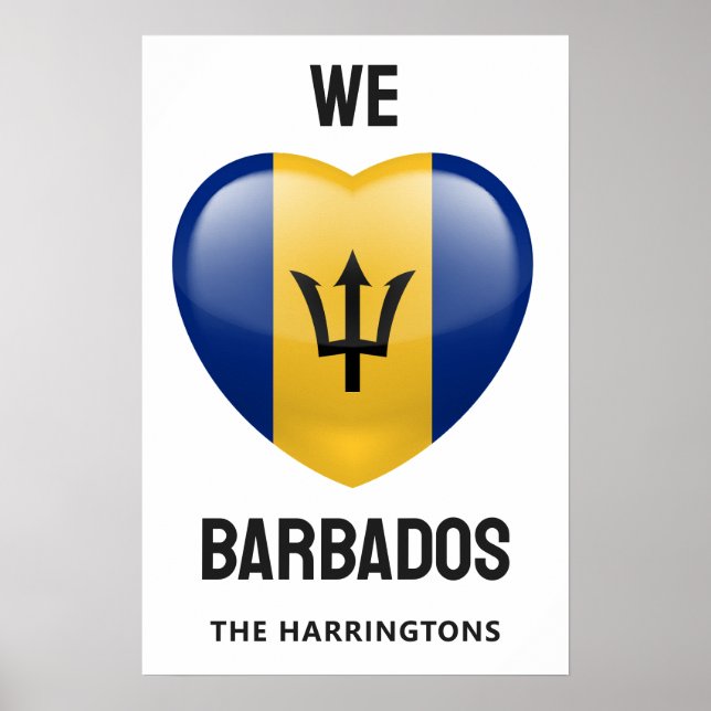 Affiche Nom personnalisé Barbados Love (Devant)