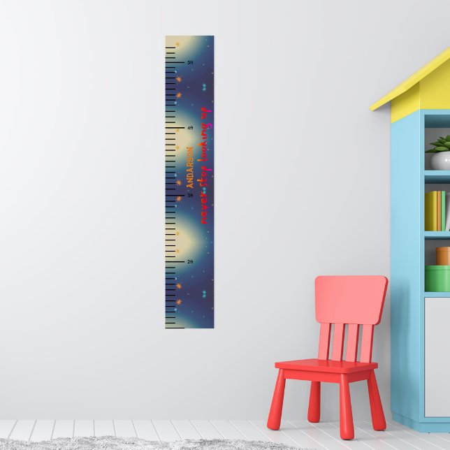 Affiche Nom personnalisé Cute Baby Boy Croissance Graphiqu (Pépinière 1)