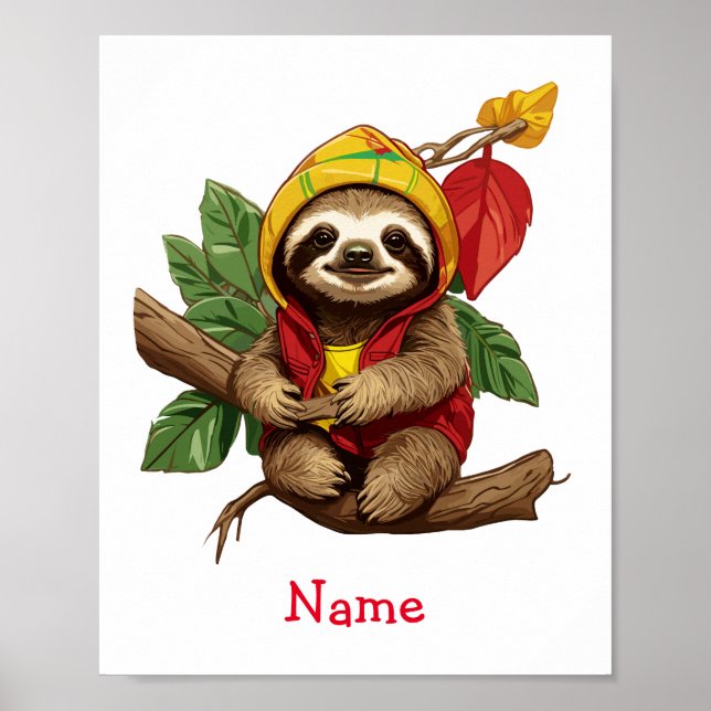 Affiche Nom personnalisé de la machine à sous pour bébé mi (Devant)