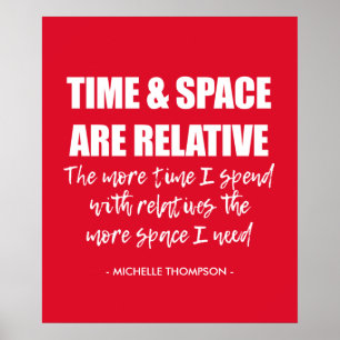 Affiche Nom personnalisé Funny Famille Citation Rouge