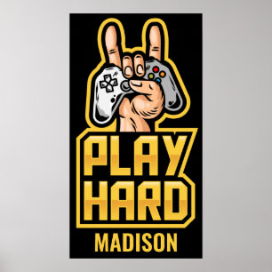 Affiche Nom personnalisé Gamer