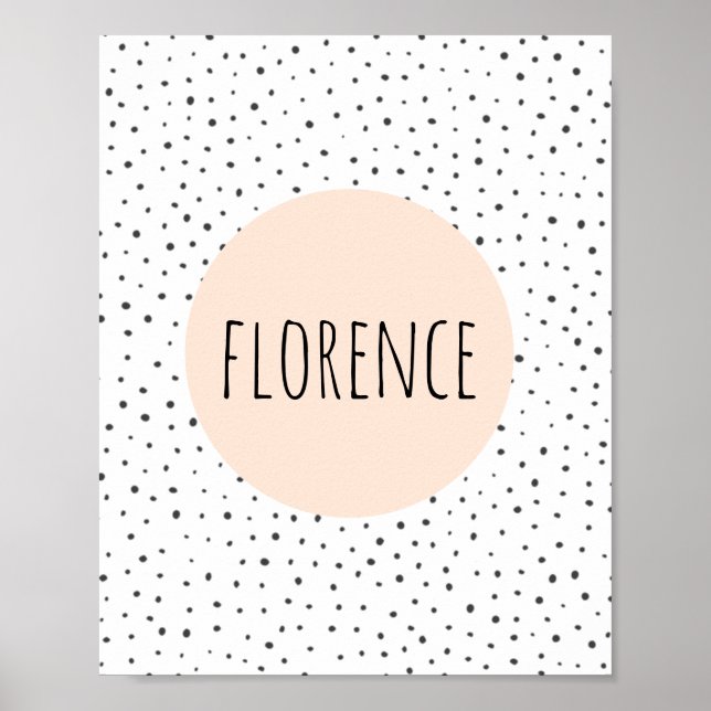 Affiche Nom personnalisé Imprimer - Pépinière - OEuvres mu (Devant)