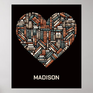 Affiche Nom personnalisé / Livre texte Lover's