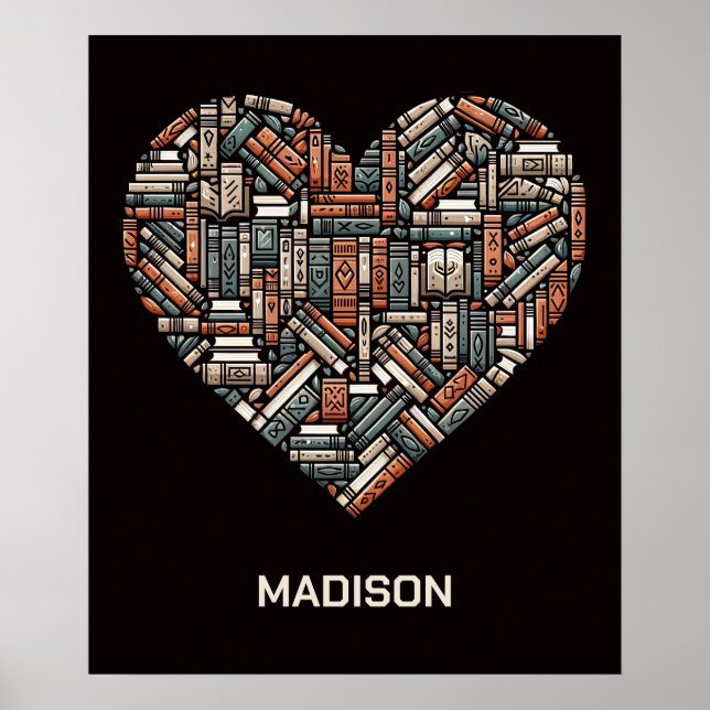 Affiche Nom personnalisé / Livre texte Lover's (Devant)