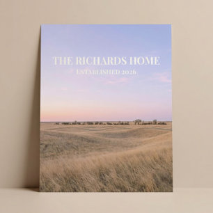 Affiche Nom personnalisé Prairie Horizon