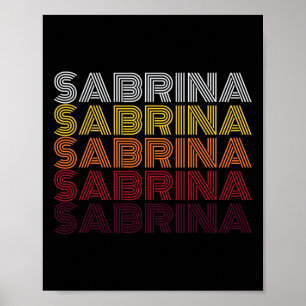 Affiche Nom personnalisé Sabrina Vintage Sabrina Retro
