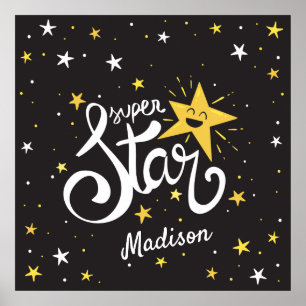 Affiche Nom personnalisé Superstar