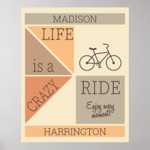 Affiche Nom personnalisé / Vie textuelle est un tour fou