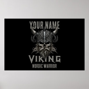 Affiche Nom personnalisé Viking Warrior Heritage T-Shirt