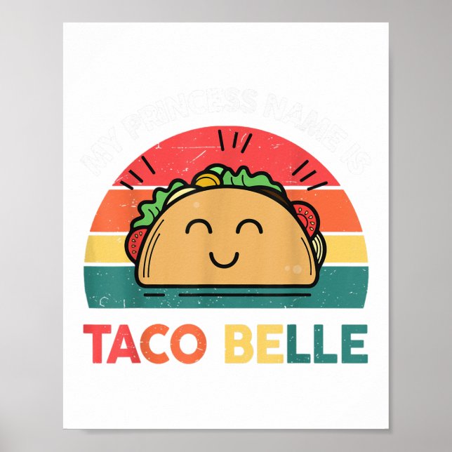 Affiche Nom Princesse Taco Belle Cinco Mayo Funny Mexicain (Devant)
