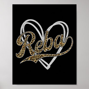 Affiche Nom Reba Vintage Style Rétro 70s 80s Premier Pour