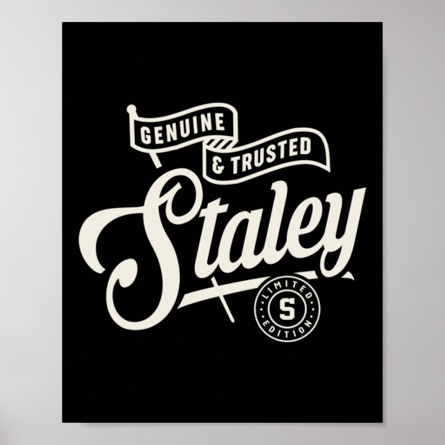 Affiche Nom Staley personnalisé - Autocollant Staley (Devant)
