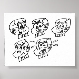 Affiche Nombreux Visages De Steven W Warlock