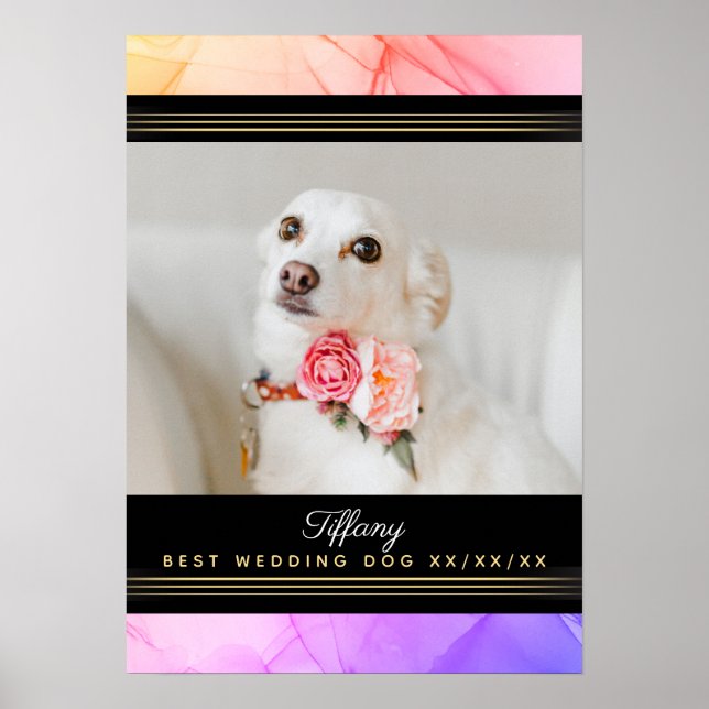 Affiche Nommé Meilleur modèle de photo de chien de mariage (Devant)