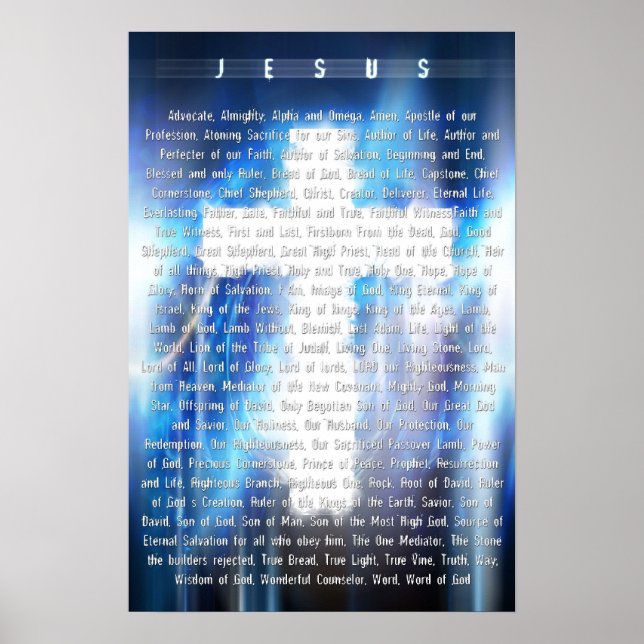 Affiche Noms de l'agneau (Devant)