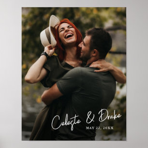 Affiche Noms de script moderne Couples Photo