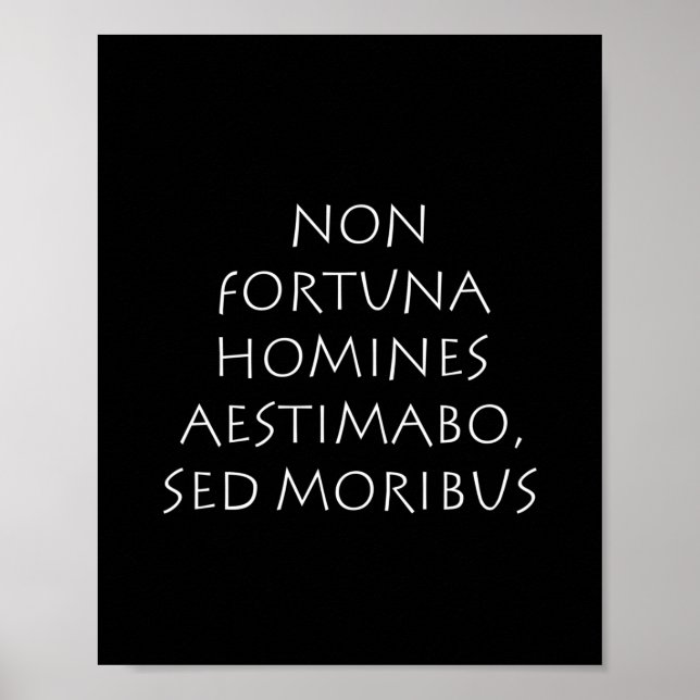 Affiche Non fortuna homines aestimé moribus (Devant)