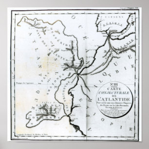 Affiche Non III carte conjecturale de l'île de