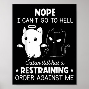 Affiche Non je ne peux pas aller en enfer Satan a toujours