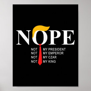 Affiche Non pas mon président King Funny Trump