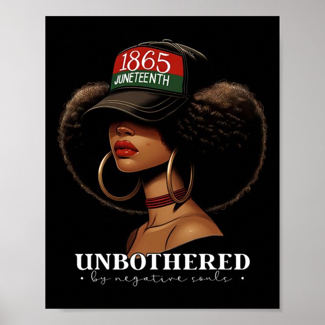 Affiche Non Préoccupé Par Les Âmes Négatives Afro Black Gi (Devant)