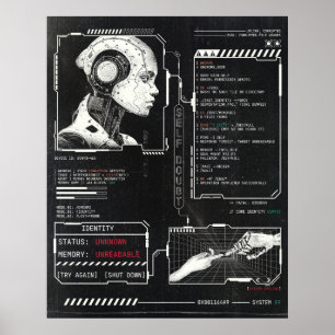 Affiche Non reconnu - Techno-Brutalist Streetwear Design