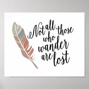 Affiche Non tout ceux que Wander sont copie perdue de