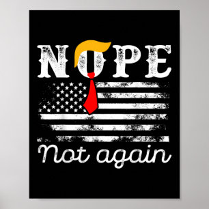 Affiche Non vintage Pas Encore Drôle Trump Drapeau Usa
